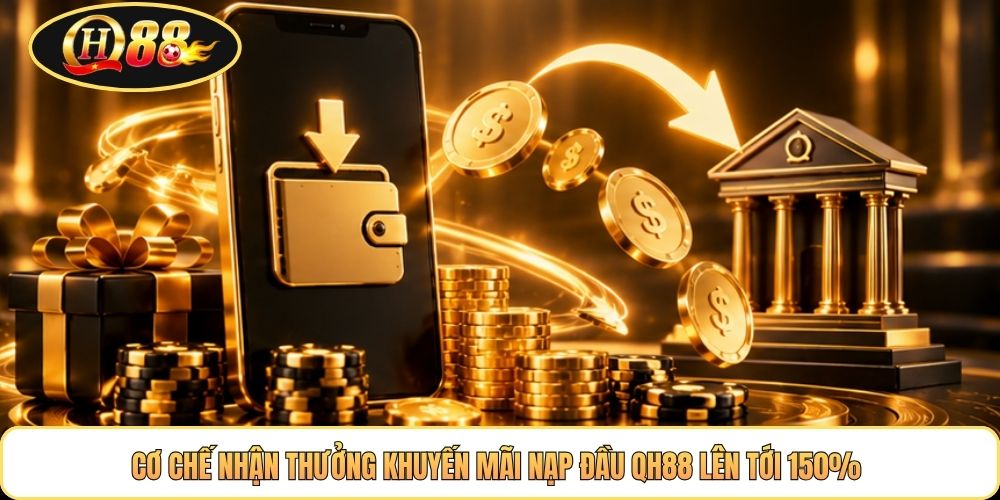 Cơ chế nhận thưởng khuyến mãi nạp đầu QH88 lên tới 150%