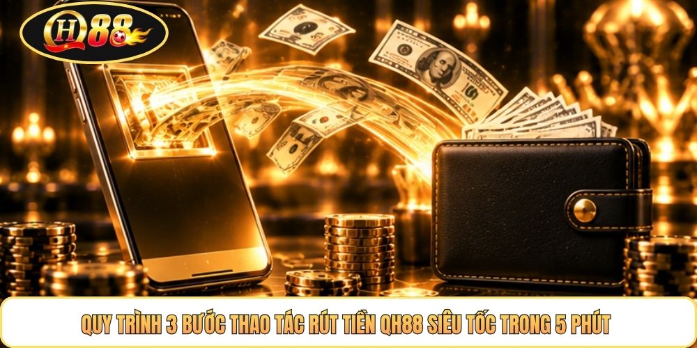 Quy trình 3 bước thao tác rút tiền QH88 siêu tốc trong 5 phút