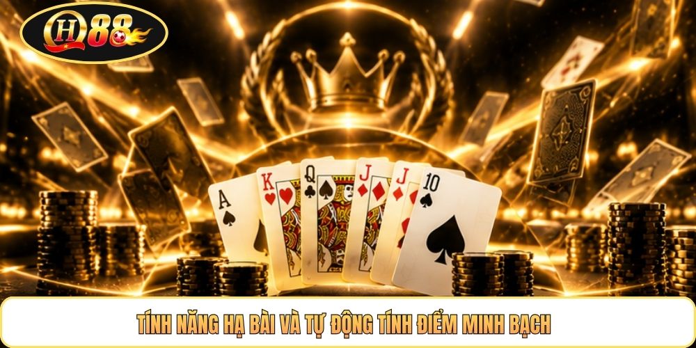 Tính năng hạ bài và tự động tính điểm minh bạch